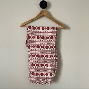 Red and White Patterned Pajama Pants